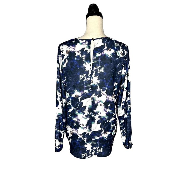 Mossimo Navy Multi Colored Blouse Women's Size Medium - Picture 3 of 7